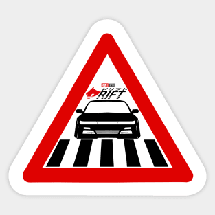 S13 Nissan Silvia Drifting Racing The Fast And The Furious Initial D Car Street Crossing Sign Fast X Sticker